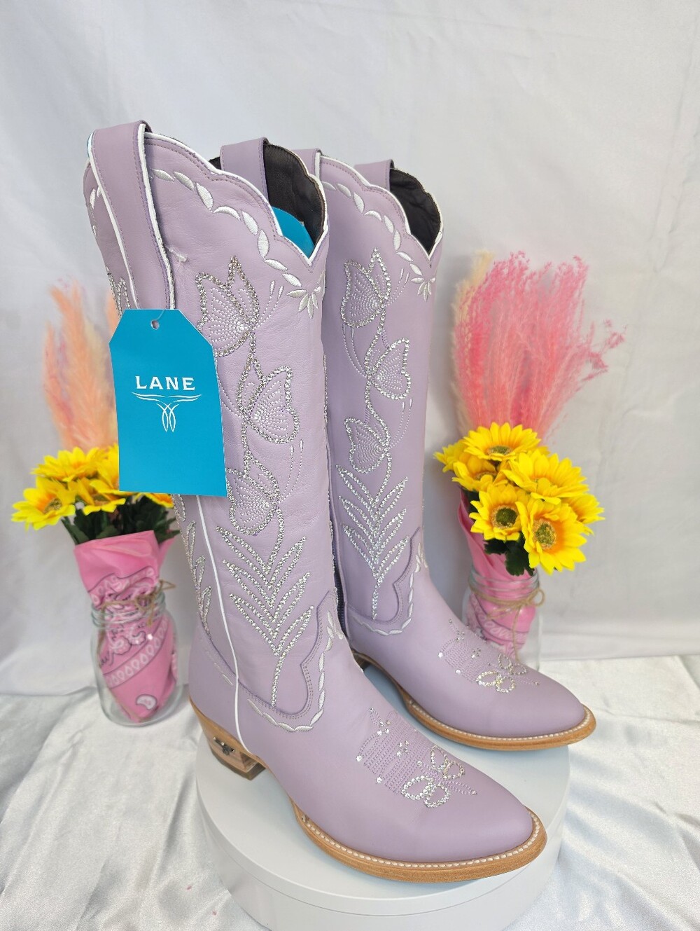 Lane Sweet Memories Cowgirl Boots with SWAROVSKI Crystals SIZE 7.5 - Picture 7 of 10